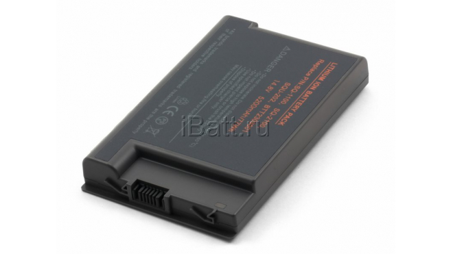 Аккумуляторная батарея для ноутбука Acer TravelMate 8002LC. Артикул 11-1268.Емкость (mAh): 4400. Напряжение (V): 14,8