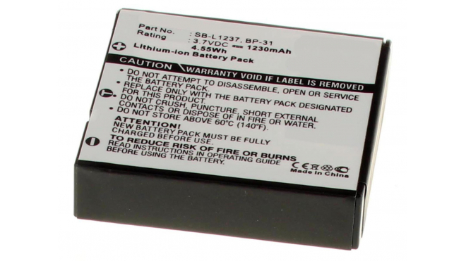 Аккумуляторная батарея EU-94 для фотоаппаратов и видеокамер Sigma. Артикул iB-F255.Емкость (mAh): 1230. Напряжение (V): 3,7