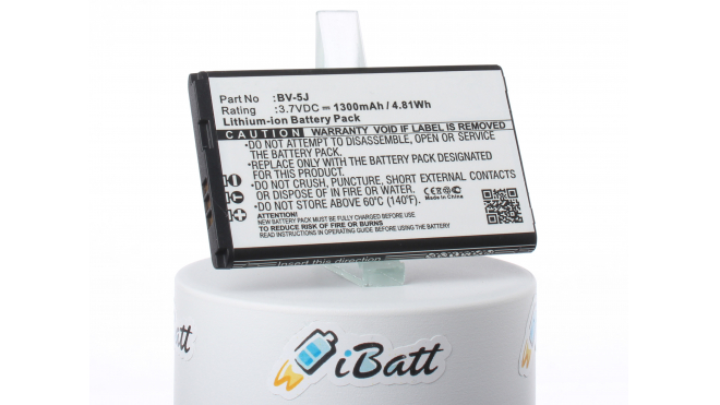 Аккумуляторная батарея iBatt iB-M2266 для телефонов, смартфонов MicrosoftЕмкость (mAh): 1300. Напряжение (V): 3,7