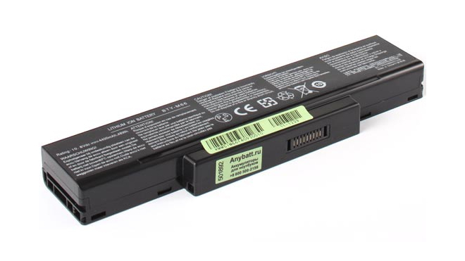 Аккумуляторная батарея для ноутбука MSI Megabook GX600. Артикул 11-1229.Емкость (mAh): 4400. Напряжение (V): 11,1