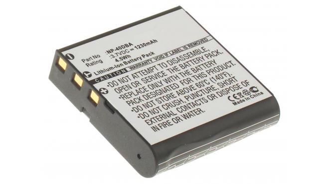 Аккумуляторная батарея iBatt iB-F141 для фотокамер и видеокамер PrakticaЕмкость (mAh): 1230. Напряжение (V): 3,7