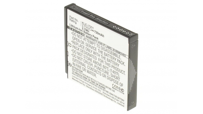 Аккумуляторная батарея KLIC-7001 для фотоаппаратов и видеокамер Polaroid. Артикул iB-F179.Емкость (mAh): 720. Напряжение (V): 3,7