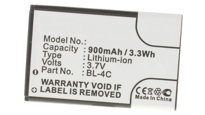 Аккумуляторная батарея BK-BL-4C для телефонов, смартфонов Hyundai. Артикул iB-M348.Емкость (mAh): 900. Напряжение (V): 3,7