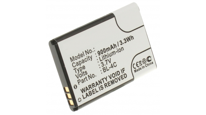 Аккумуляторная батарея BL-4C для телефонов, смартфонов Snami. Артикул iB-M348.Емкость (mAh): 900. Напряжение (V): 3,7