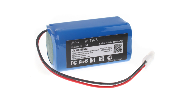 Аккумуляторная батарея iBatt iB-T978 для пылесосов IsweepЕмкость (mAh): 2500. Напряжение (V): 14,4