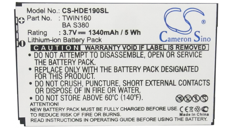 Аккумуляторная батарея iBatt iB-M989 для телефонов, смартфонов DopodЕмкость (mAh): 1340. Напряжение (V): 3,7