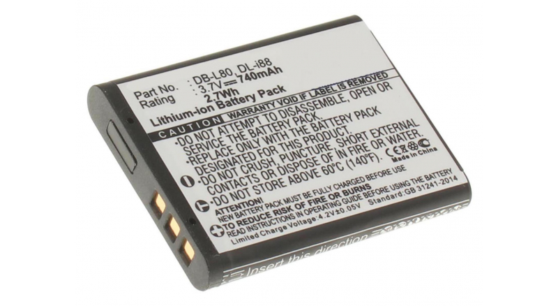 Аккумуляторная батарея PX1686 для фотоаппаратов и видеокамер Toshiba. Артикул iB-F227.Емкость (mAh): 740. Напряжение (V): 3,7