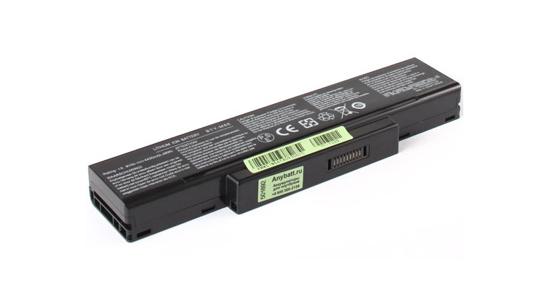 Аккумуляторная батарея для ноутбука MSI VR601. Артикул 11-1229.Емкость (mAh): 4400. Напряжение (V): 11,1
