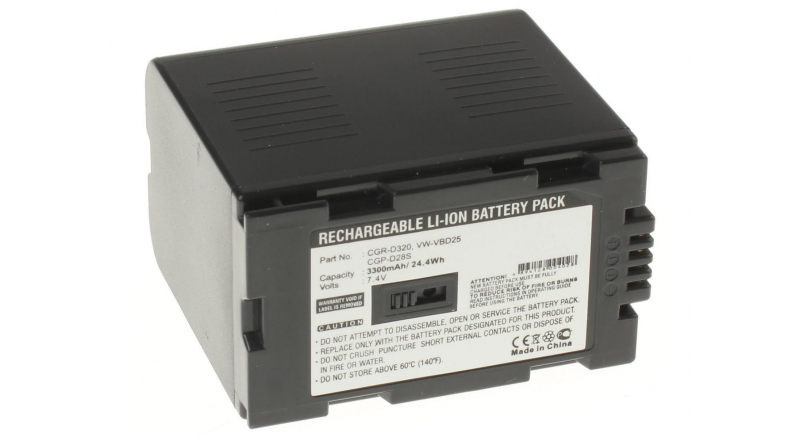Аккумуляторная батарея DZ-BP28 для фотоаппаратов и видеокамер Panasonic. Артикул iB-F316.Емкость (mAh): 3300. Напряжение (V): 7,4