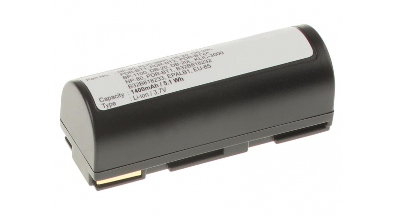 Аккумуляторная батарея PDR-BT2A для фотоаппаратов и видеокамер Toshiba. Артикул iB-F379.Емкость (mAh): 1400. Напряжение (V): 3,7