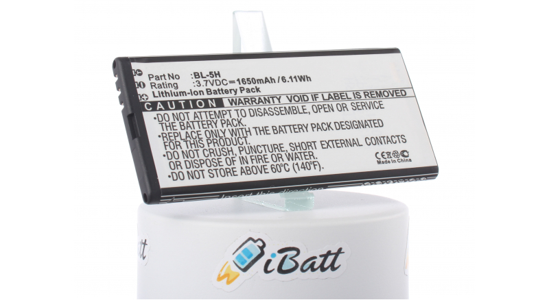 Аккумуляторная батарея iBatt iB-M708 для телефонов, смартфонов MicrosoftЕмкость (mAh): 1650. Напряжение (V): 3,7
