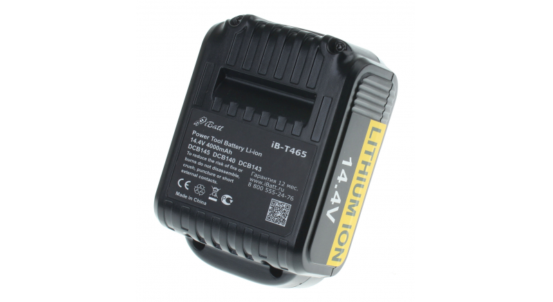 Аккумуляторная батарея DCB140 для электроинструмента Craftsman. Артикул iB-T465.Емкость (mAh): 4000. Напряжение (V): 14,4