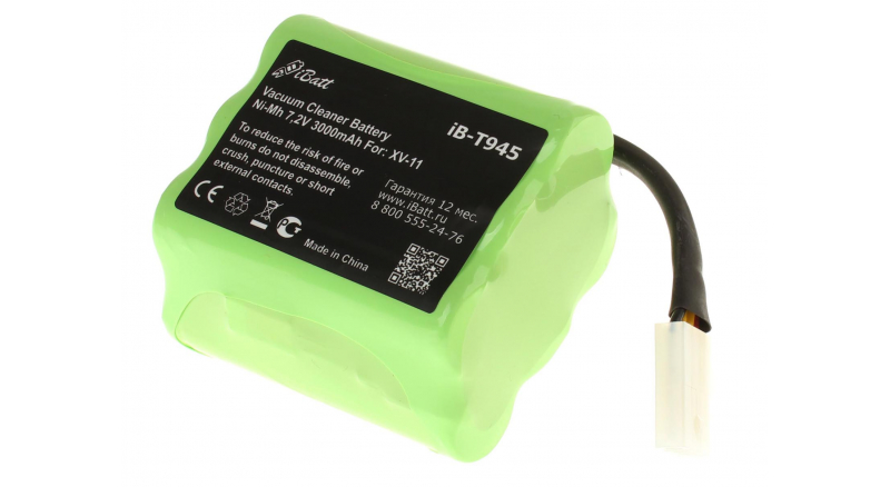 Аккумуляторная батарея iBatt iB-T945 для пылесосов NeatoЕмкость (mAh): 3000. Напряжение (V): 7,2