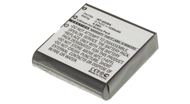 Аккумуляторная батарея iBatt iB-F141 для фотокамер и видеокамер KodakЕмкость (mAh): 1230. Напряжение (V): 3,7