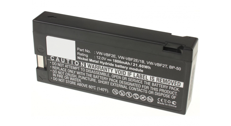 Аккумуляторная батарея VW-VBF2E/1B для фотоаппаратов и видеокамер Pentax. Артикул iB-F375.Емкость (mAh): 1800. Напряжение (V): 12