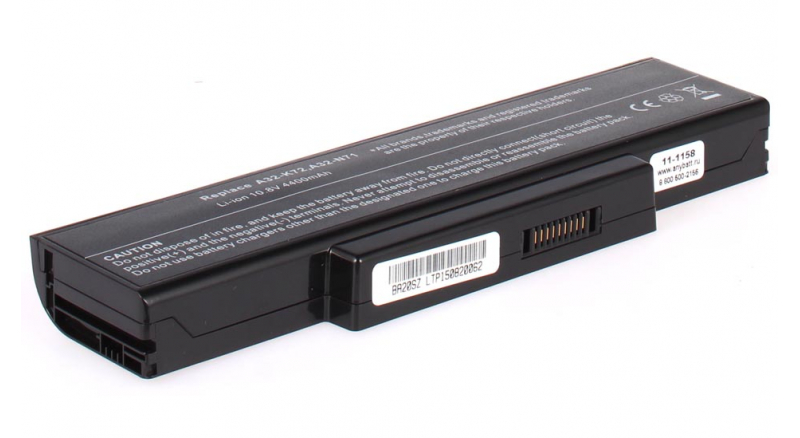 Аккумуляторная батарея для ноутбука Asus A73BY. Артикул 11-1158.Емкость (mAh): 4400. Напряжение (V): 10,8