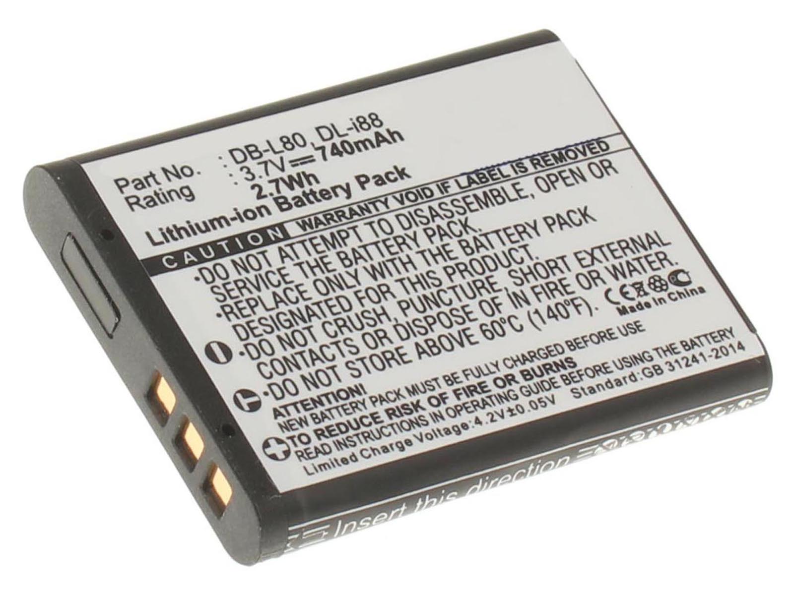 Аккумуляторная батарея PX1686 для фотоаппаратов и видеокамер Pentax. Артикул iB-F227.Емкость (mAh): 740. Напряжение (V): 3,7