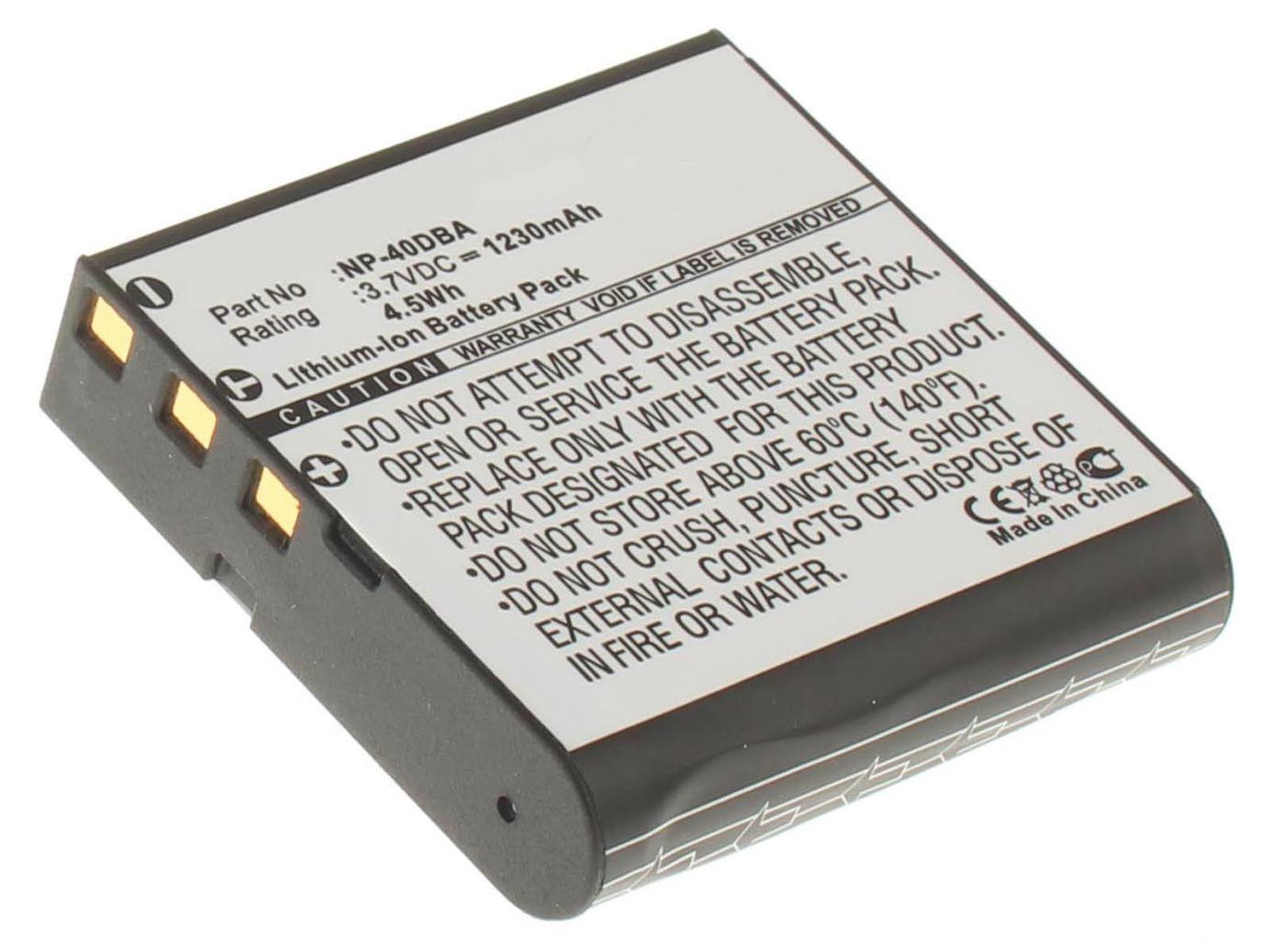 Аккумуляторная батарея NP-40 для фотоаппаратов и видеокамер Agfa. Артикул iB-F141.Емкость (mAh): 1230. Напряжение (V): 3,7