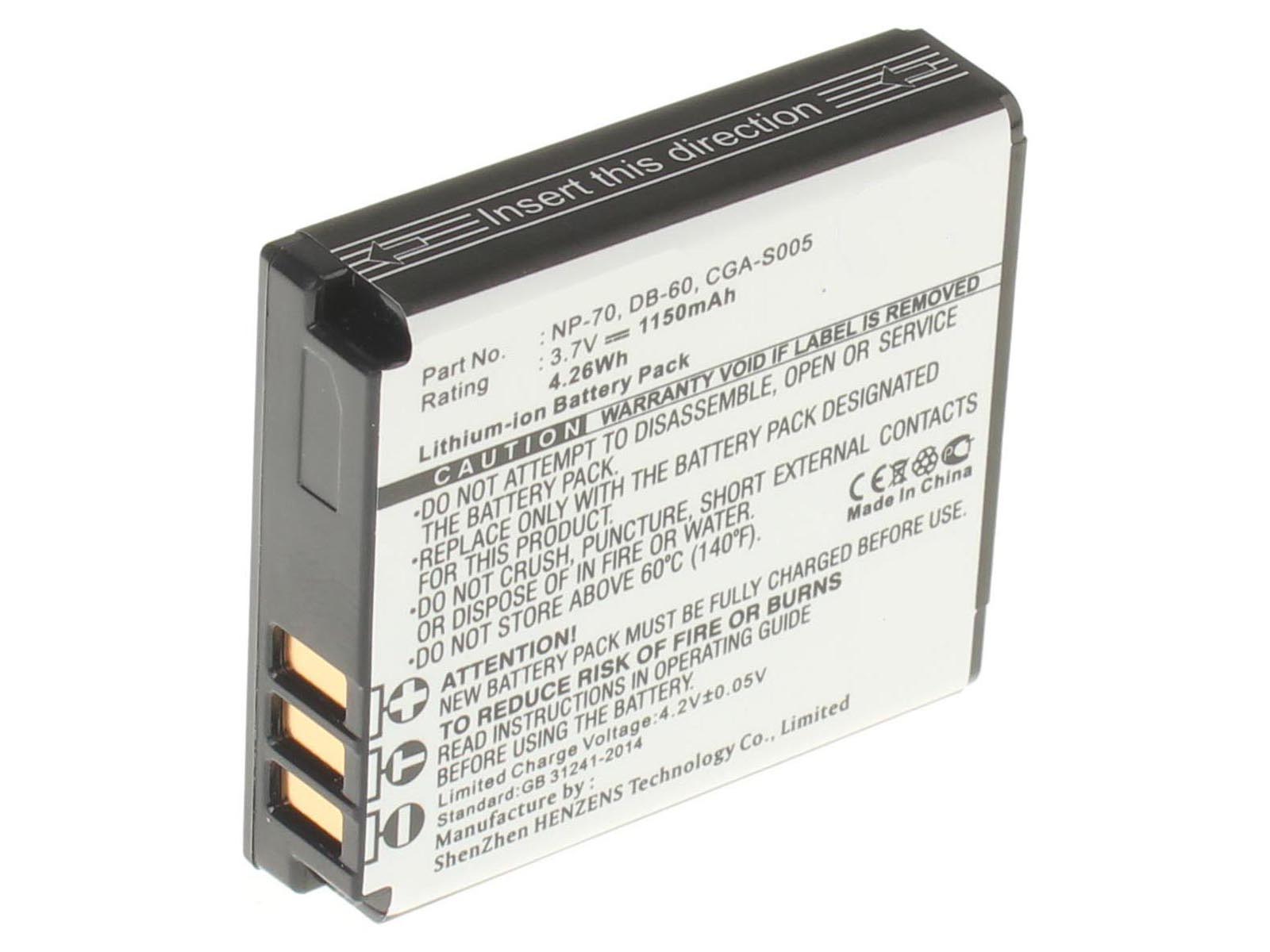 Аккумуляторная батарея iBatt iB-F148 для фотокамер и видеокамер SigmaЕмкость (mAh): 1150. Напряжение (V): 3,7