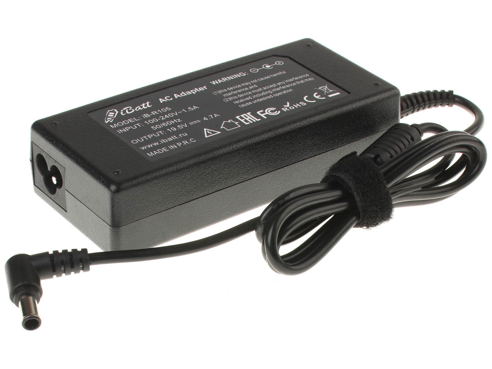 Блок питания (адаптер питания) PCGA-AC19V9 для ноутбука Sony. Артикул iB-R105. Напряжение (V): 19,5