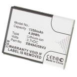 Аккумуляторная батарея для телефона, смартфона Samsung GT-B7510. Артикул iB-M353.Емкость (mAh): 1350. Напряжение (V): 3,7