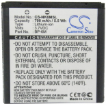 Аккумуляторная батарея для телефона, смартфона Nokia 6234. Артикул iB-M2370.Емкость (mAh): 700. Напряжение (V): 3,7
