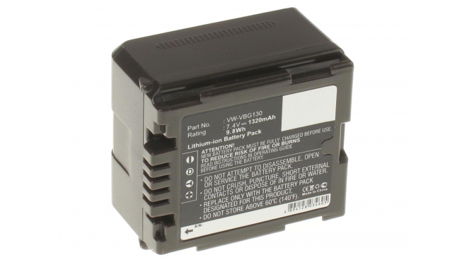 Аккумуляторные батареи для фотоаппаратов и видеокамер Panasonic PV-GS320Емкость (mAh): 1320. Напряжение (V): 7,4