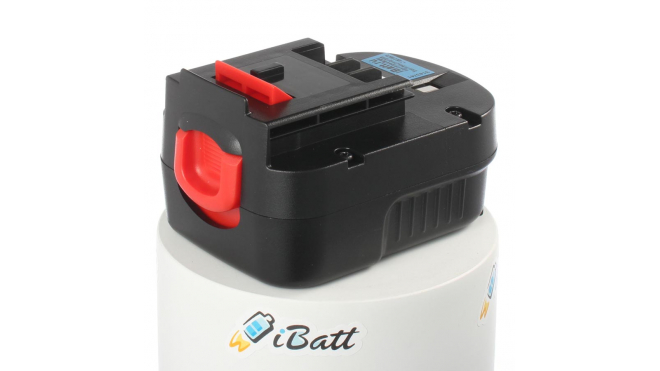 Аккумуляторная батарея iBatt iB-T126 для шуруповертов и другого электроинструмента Black & DeckerЕмкость (mAh): 2000. Напряжение (V): 12