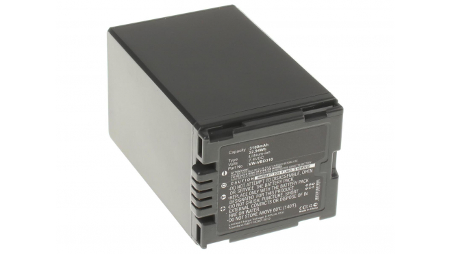 Аккумуляторные батареи для фотоаппаратов и видеокамер Panasonic NV-GS200KЕмкость (mAh): 3100. Напряжение (V): 7,4
