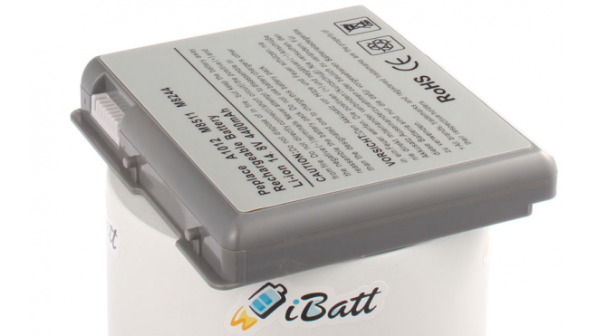 Аккумуляторная батарея L18650-8G4 для ноутбуков Apple. Артикул iB-A424.Емкость (mAh): 4400. Напряжение (V): 14,8