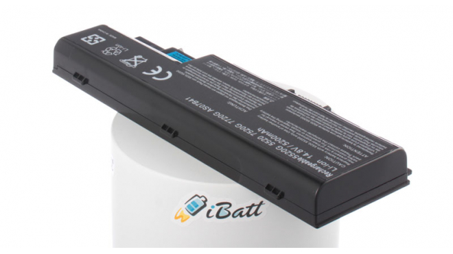 Аккумуляторная батарея для ноутбука Acer Aspire 7520-6A1G12MI. Артикул iB-A142H.Емкость (mAh): 5200. Напряжение (V): 14,8