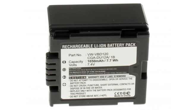 Аккумуляторные батареи для фотоаппаратов и видеокамер Panasonic PV-GS29Емкость (mAh): 1050. Напряжение (V): 7,4