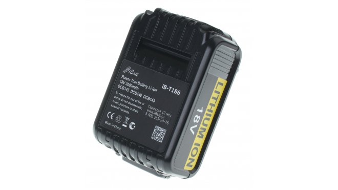 Аккумуляторная батарея для электроинструмента DeWalt DCF885M2. Артикул iB-T186.Емкость (mAh): 3000. Напряжение (V): 18