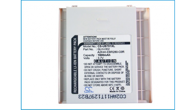 Аккумуляторная батарея A2K40-EBR280-C0R для телефонов, смартфонов Gigabyte. Артикул iB-M230.Емкость (mAh): 1600. Напряжение (V): 3,7