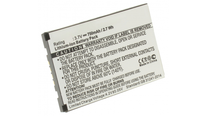 Аккумуляторная батарея SNN5705D для телефонов, смартфонов Motorola. Артикул iB-M184.Емкость (mAh): 750. Напряжение (V): 3,7
