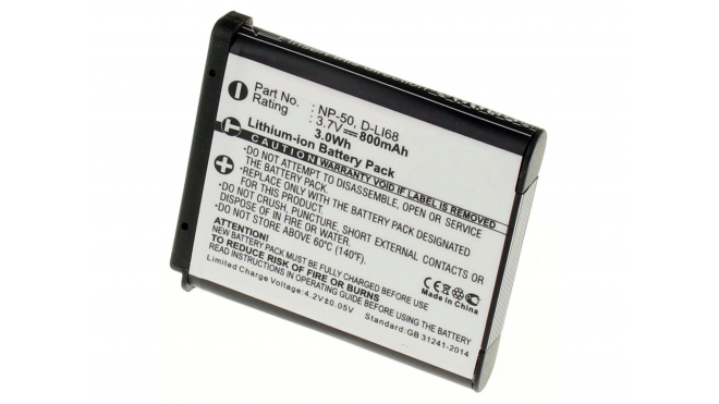 Аккумуляторные батареи для фотоаппаратов и видеокамер Pentax Q10Емкость (mAh): 800. Напряжение (V): 3,7