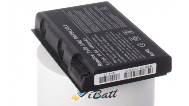 Аккумуляторная батарея для ноутбука Acer Aspire 5612ZWLMi. Артикул iB-A117.Емкость (mAh): 4400. Напряжение (V): 14,8
