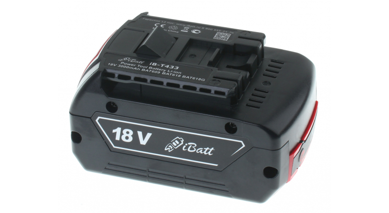 Аккумуляторная батарея для электроинструмента Bosch GDS 18 V-LI. Артикул iB-T433.Емкость (mAh): 3000. Напряжение (V): 18