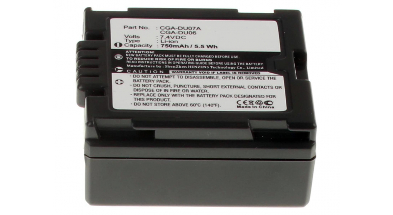 Аккумуляторные батареи для фотоаппаратов и видеокамер Panasonic VDR-D300EG-SЕмкость (mAh): 750. Напряжение (V): 7,4