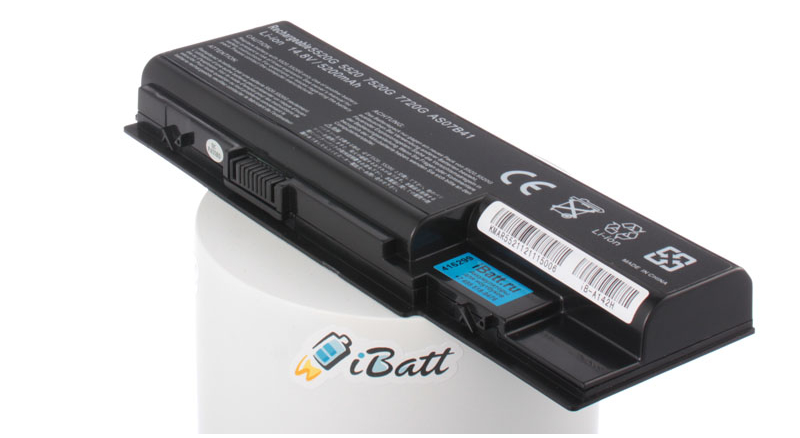 Аккумуляторная батарея для ноутбука Acer Extensa 7230E-302G16Mi. Артикул iB-A142H.Емкость (mAh): 5200. Напряжение (V): 14,8