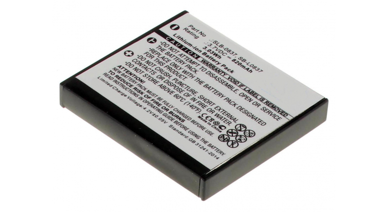 Аккумуляторные батареи для фотоаппаратов и видеокамер Samsung Digimax NV3Емкость (mAh): 820. Напряжение (V): 3,7