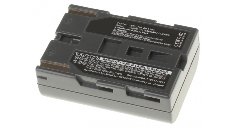 Аккумуляторная батарея SB-L110 для фотоаппаратов и видеокамер Samsung. Артикул iB-F240.Емкость (mAh): 1400. Напряжение (V): 7,4