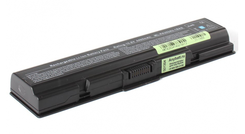 Аккумуляторная батарея для ноутбука Toshiba Satellite A305-S6905. Артикул 11-1455.Емкость (mAh): 4400. Напряжение (V): 10,8
