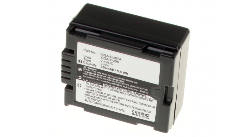 Аккумуляторные батареи для фотоаппаратов и видеокамер Panasonic NV-GS70A-SЕмкость (mAh): 750. Напряжение (V): 7,4