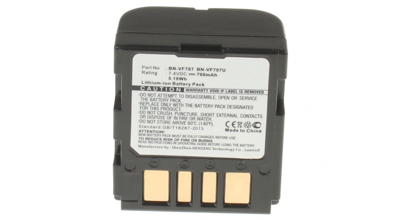 Аккумуляторные батареи для фотоаппаратов и видеокамер JVC GZ-MG77Емкость (mAh): 700. Напряжение (V): 7,4