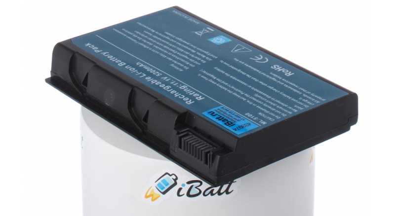 Аккумуляторная батарея для ноутбука Acer TravelMate 2490WLMi. Артикул iB-A117H.Емкость (mAh): 5200. Напряжение (V): 14,8