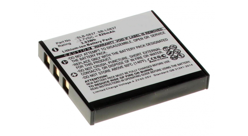Аккумуляторные батареи для фотоаппаратов и видеокамер Samsung Digimax L73Емкость (mAh): 820. Напряжение (V): 3,7
