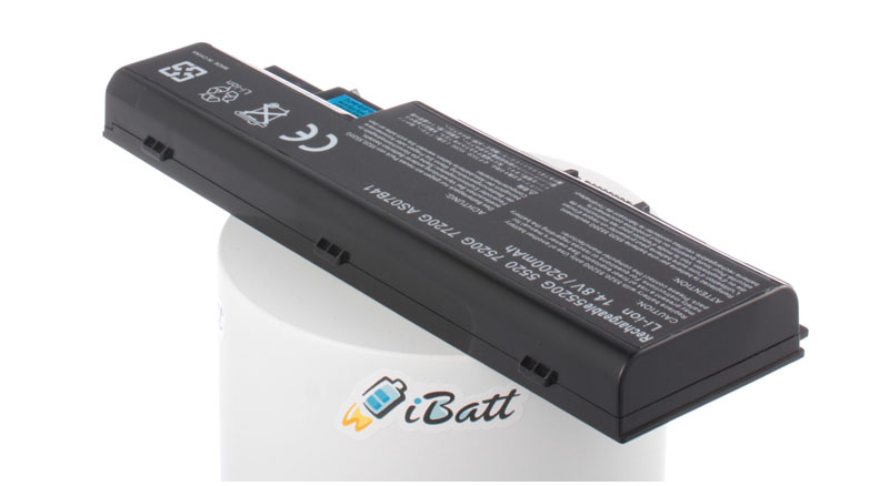 Аккумуляторная батарея для ноутбука Acer Extensa 7630EZ. Артикул iB-A142H.Емкость (mAh): 5200. Напряжение (V): 14,8