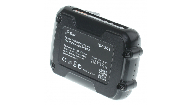 Аккумуляторная батарея для электроинструмента DeWalt DCS310B. Артикул iB-T202.Емкость (mAh): 1500. Напряжение (V): 12