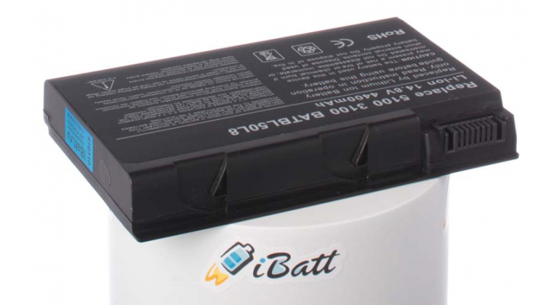 Аккумуляторная батарея для ноутбука Acer TravelMate 2491LCi. Артикул iB-A117.Емкость (mAh): 4400. Напряжение (V): 14,8